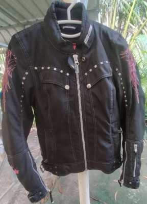 Brand new, Finnish made, Bling “Black Betty” ladies motorcycle jacket.