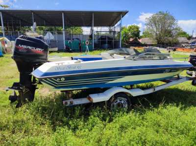 SpeedBoat 15.5 Ft + Mercury 90hp  Low Hrs using , for SALE !!!