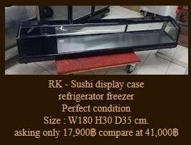 Sushi display case refrigerator freezer