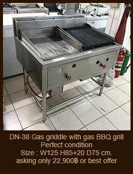 DN-38 Gas griddle with gas BBQ grill