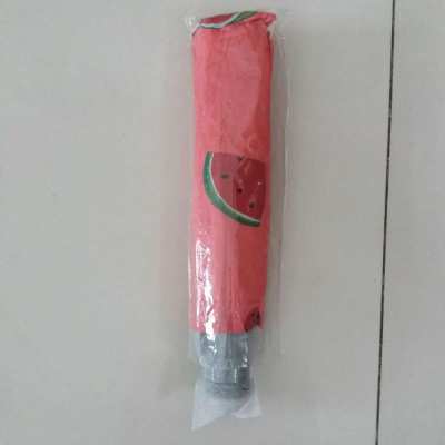 Watermelon Automatic Folding Umbrella, Compact for Rain and Sun, Light