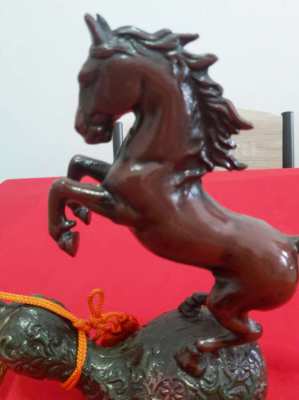 Gorgeous large statue of a rearing horse in lovely condition