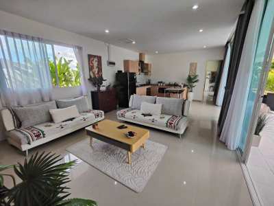 Hot! Fully Furnished 3 BR 3 Bath Pool Villa 1.3 km. to Blu Port Mall!