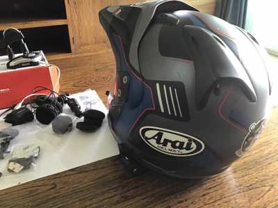 Arai XD4 Helmet and Sena Comms Kit and Accesories