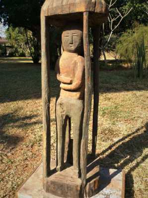 Burmese large wooden pole.