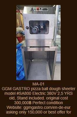 GGM GASTRO pizza ball dough sheeter, Stand included