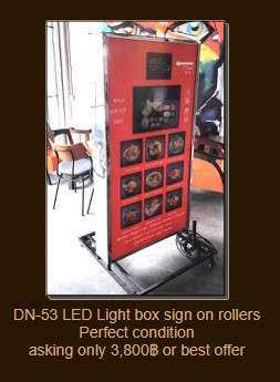 DN-53 LED Light box sign on rollers