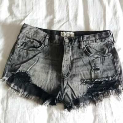 25 We the Free x Free People Loving Good Vibrations Cutoff Shorts