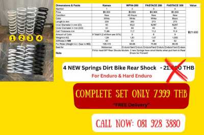 Dirt Bike Rear Spring Set (perfect for Hard Enduro) 