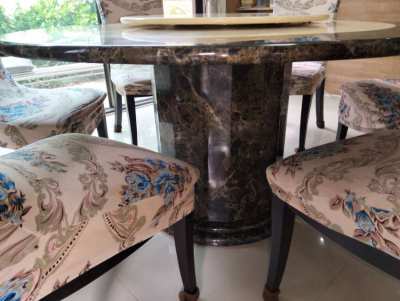 โต๊ะและเก้าอี้ทานอาหารทรงกลมสไตล์จีน - Chinese style round table