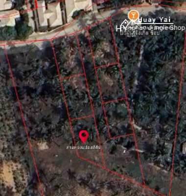 #1616  Huay Yai: 7xbuilding plots in semi rural quiet residential area