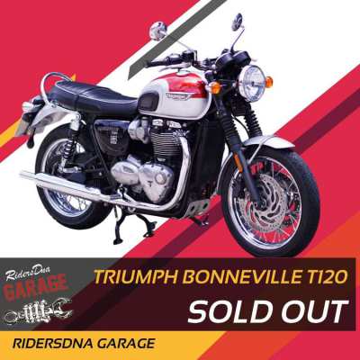 Special Color Triumph Bonnevile 2017 T120 Two-Tone Gold Line 2017