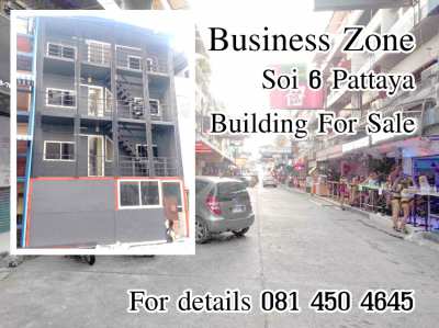 Freehold building Soi 6 Pattaya for sale