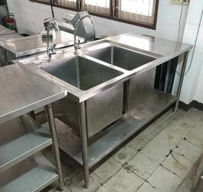 Double stainless steel sink