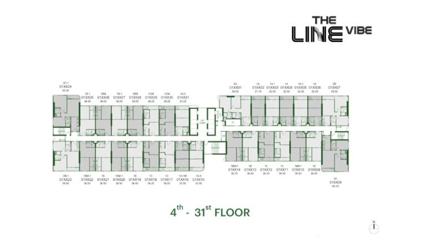 CM04146 ขายดาวน์ คอนโด เดอะ ไลน์ ไวบ์The Line Vibe ถนนพหลโยธิน ใจกลางห้าแยกลาดพร้าว 