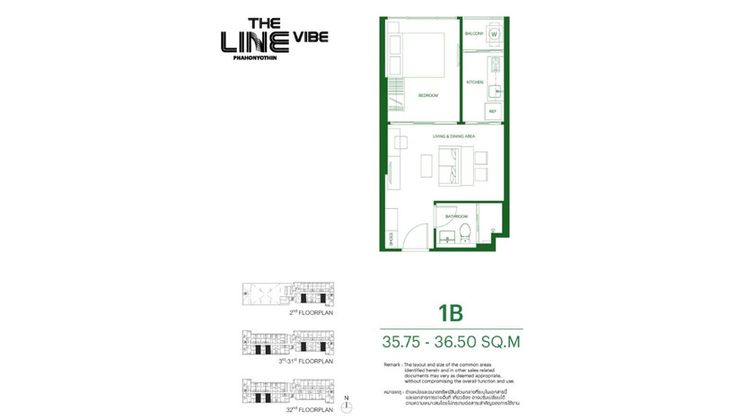 CM04147 ขายดาวน์ คอนโด เดอะ ไลน์ ไวบ์ The Line Vibe ถนนพหลโยธิน ใจกลางห้าแยกลาดพร้าว