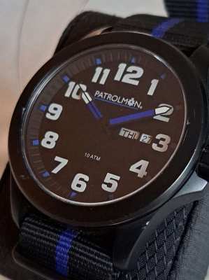 PATROLMAN  “Thin Blue Line Edition” Police & Military watch