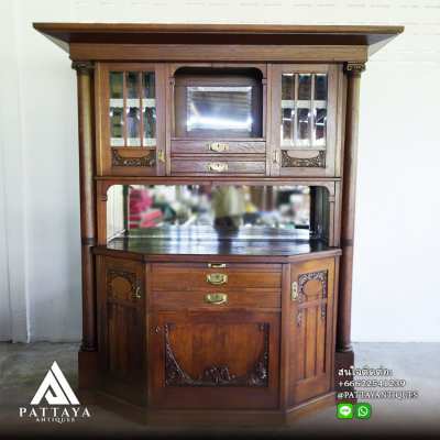 Large Antique Pillar cabinet