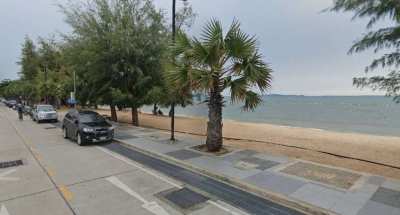 Land 65 rai By the sea, Pattaya City, red area, filled, width 230 m. J