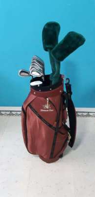 Complete set of golf clubs with bag