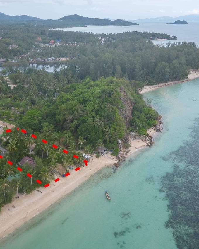 Direct Owner 3 Rai Beachfront Land in Koh Phangan for Sale