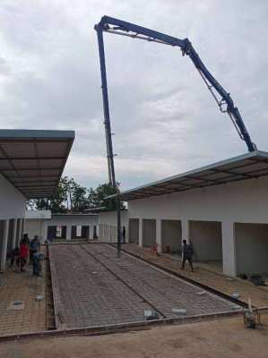 Concrete floor pouring work