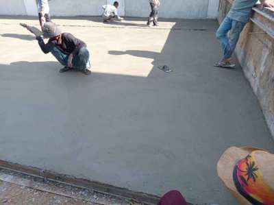 Concrete floor pouring work