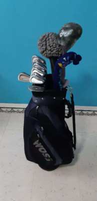 Complete set of golf clubs with bag - bridgestone