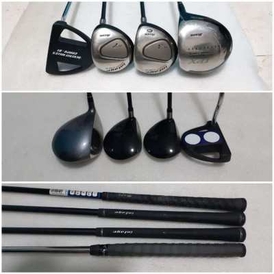 Complete set of golf clubs with bag