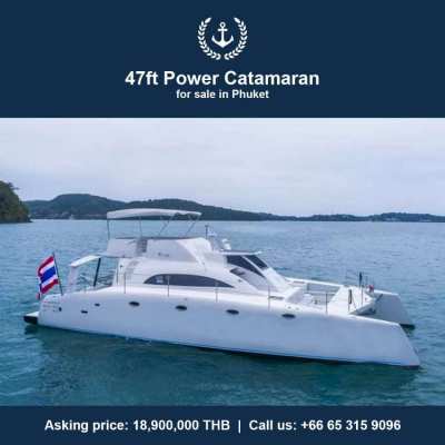 47ft Power Catamaran for sale in Phuket in PERFECT condition