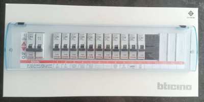 BTicino domestic switchbox & circuit breakers - As new (2yo) 