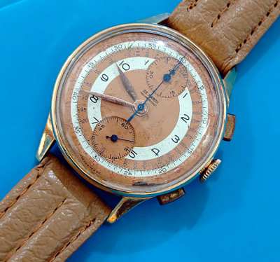 Vintage 18Carat Pinkgold Chronograph King Size