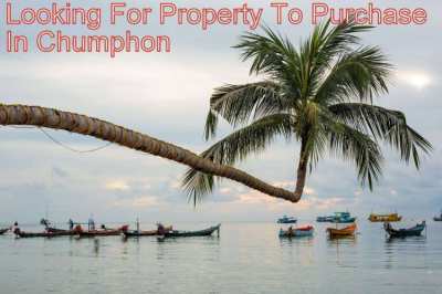 Chumphon Property Wanted For Purchase-Beach Property Or Near Beach