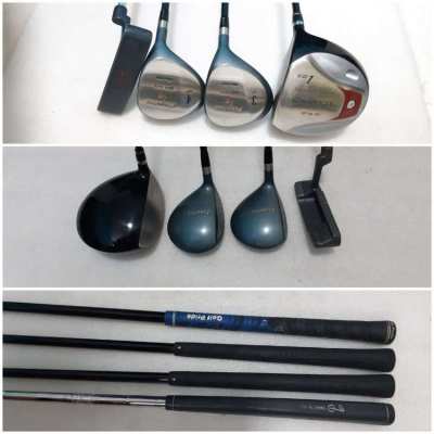 Complete set of golf clubs with bag