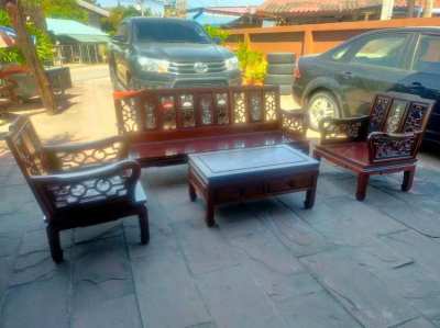 African Rosewood Ming  Dynasty Style Sofa Set