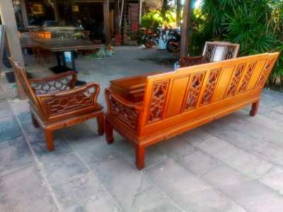 African Rosewood Ming  Dynasty Style Sofa Set