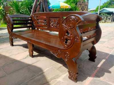 Very Unusual Burmese Sofa-Day Bed