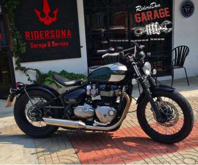  Triumph T120 Bobber 2019 Limited Green Gold Line