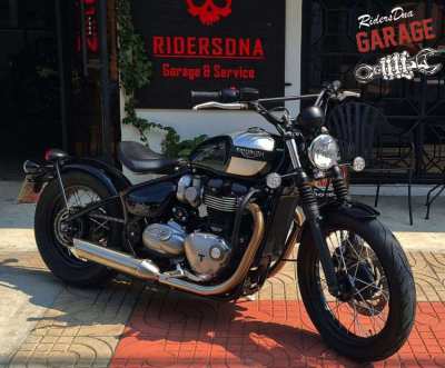  Triumph T120 Bobber 2019 Limited Green Gold Line