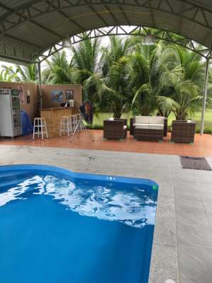 Pool villa, guest house, garage, carport and 3 rai land.