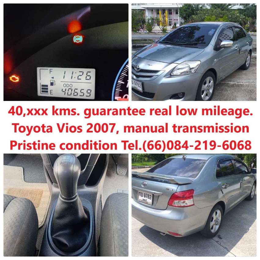 40,xxx kms. incredibly real low mileage, Vios 2007, manual transmissio