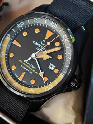 Certina DS Action GMT Powermatic 80 hour all black 41mm