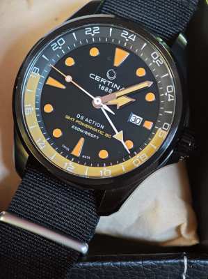 Certina DS Action GMT Powermatic 80 hour all black 41mm