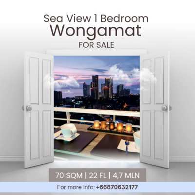 Large Sea View 1 Bedroom Condo for Sale in Wongamat 