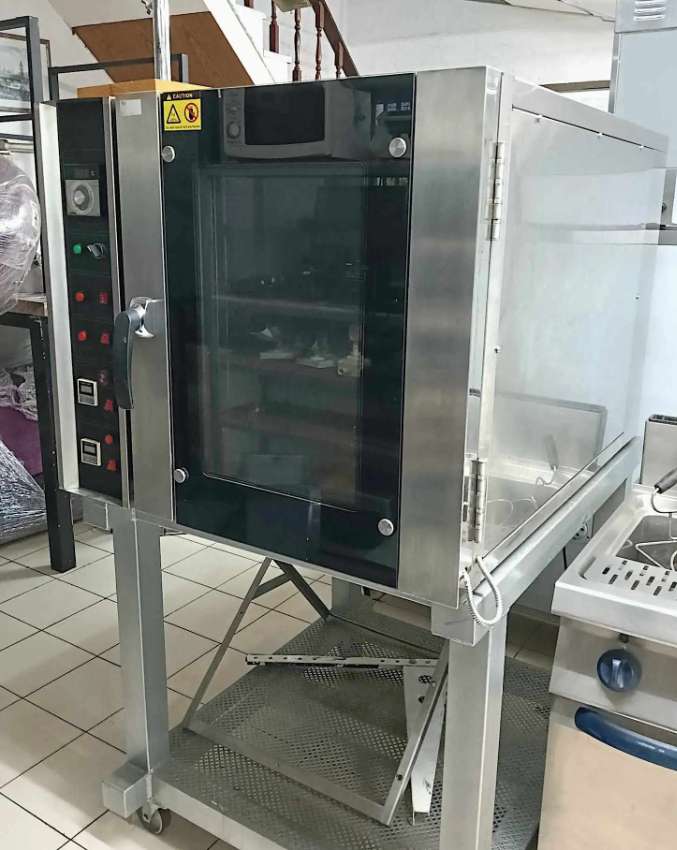 Convection oven with stainless steel stand