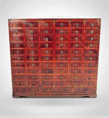 Korean antique medicine chest