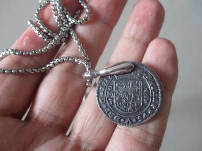 1717 Mexico Silver Coin Necklace – handmade jewelry for men or woman