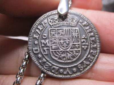 1717 Mexico Silver Coin Necklace – handmade jewelry for men or woman