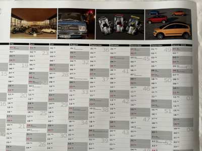 Wall calendar 2025, original Audi calendar ca.0,70m x 1,00m Very Large