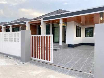 H469 Brand New House For Rent Near Map Prachan Reservoir 3 Beds